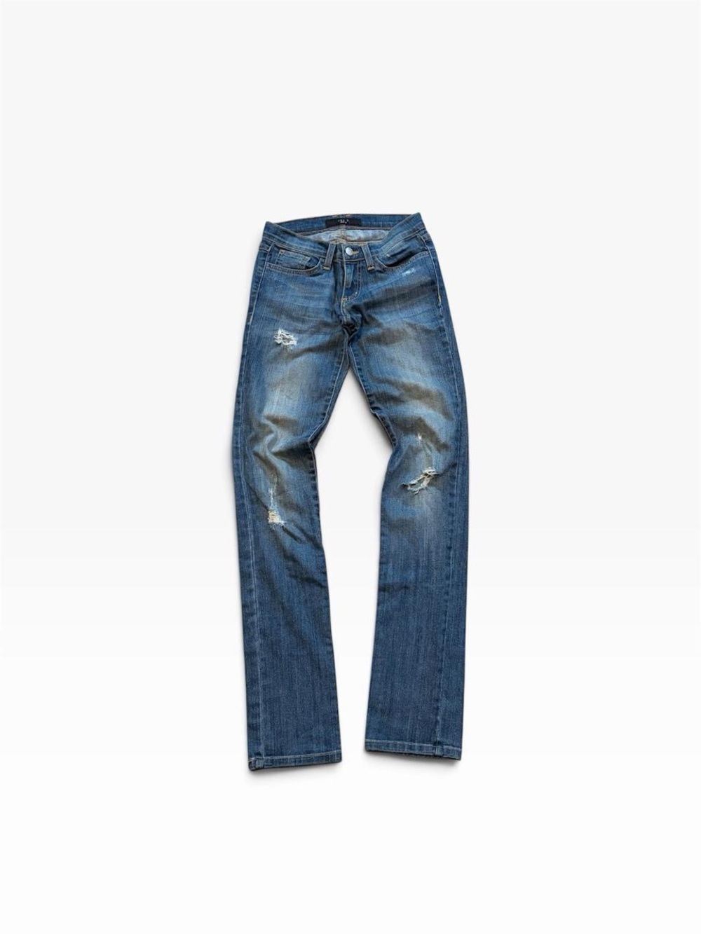 Vintage Y2K LVLX Distressed Low Rise Straight Leg Jeans Size 25
Vintage Y2K
